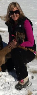 PSD Malinois Puppy Jada with owner tammy